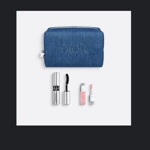 Dior beauty denim pouch and deluxe minis NWT